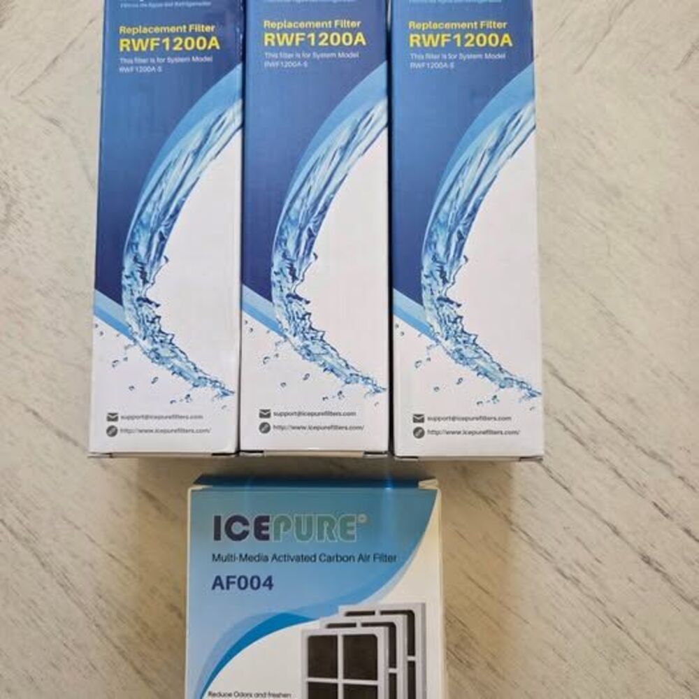 ICEPURE ADQ36006101 Fits LG LT700P Refrigerator Water and LT120F Air Filter 3 Pk